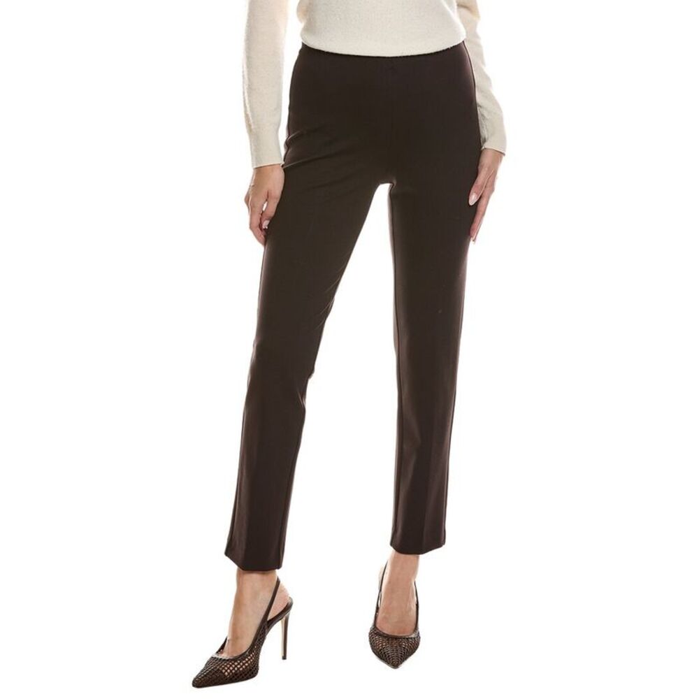 T Tahari Womens  Slim Leg Pant, Brown